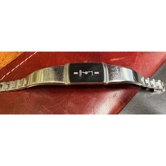 Women's Stainless Steel Caravelle By Bulova Diamond Series Watch, Black Face, Di - Picture 4 of 6